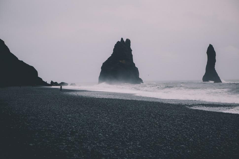 Free Image of Person Standing on Beach 
