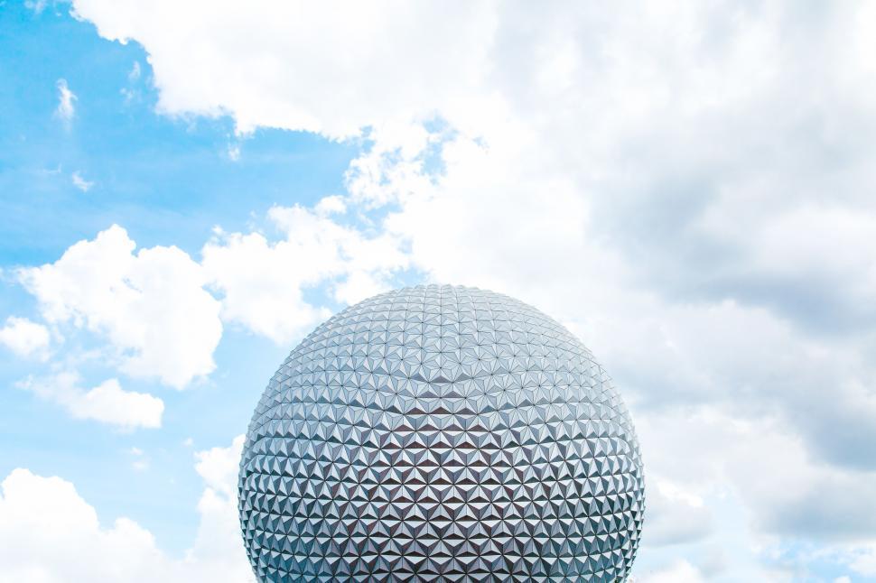Free Image of Large White Ball on Lush Green Field 