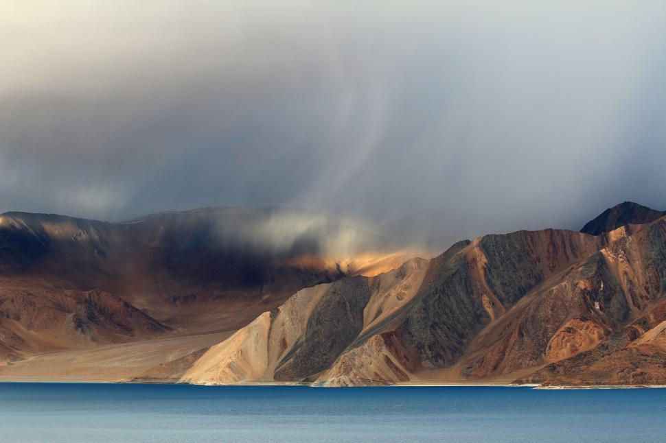 Free Image of Majestic Mountain Lake Surrounded by Peaks 