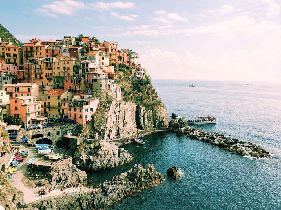 Free Image of Village by the Waters Edge 