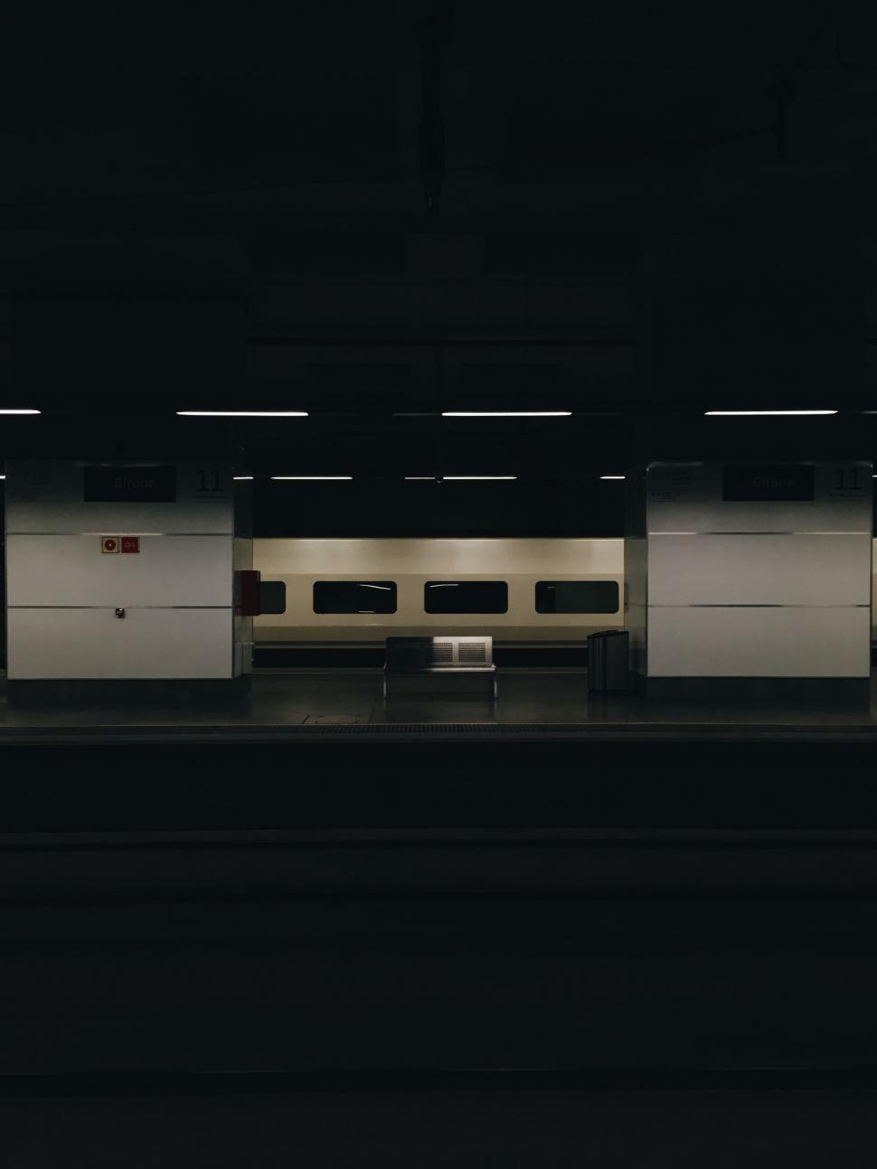 Free Image of Busy Train Station in Black and White 