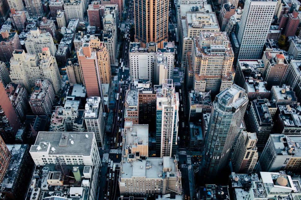 Free Stock Photo of Aerial View of a City With Tall Buildings ...