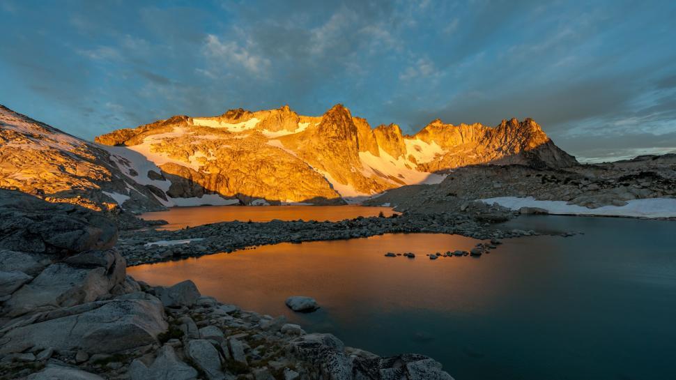 Free Image of Majestic Mountain Range and Lake 