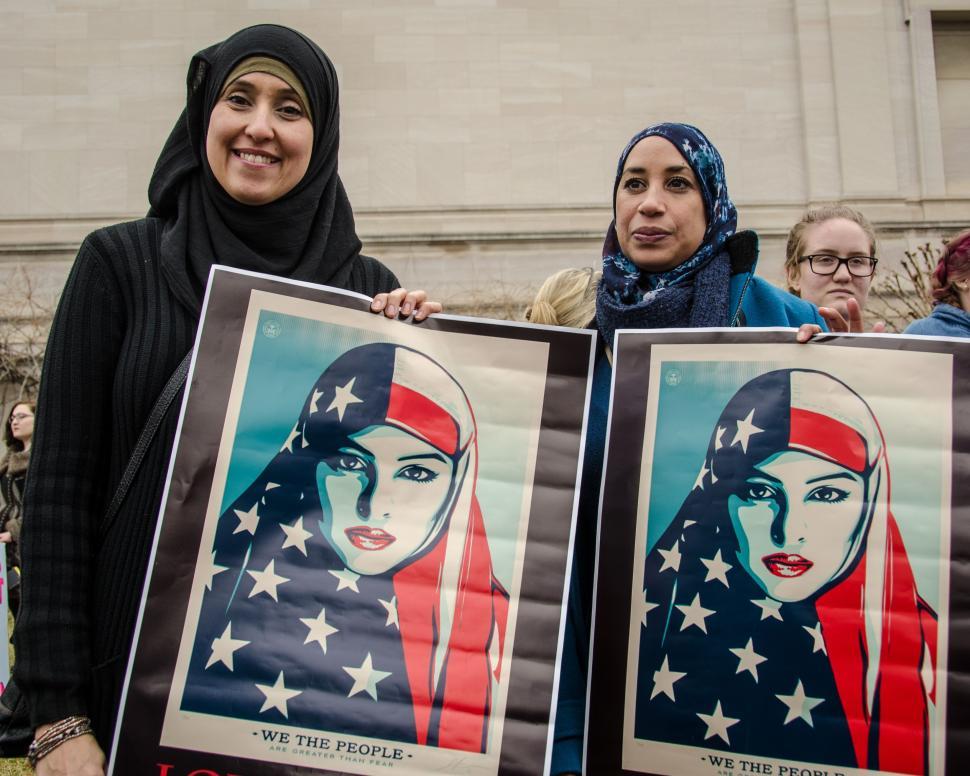 Free Image of Women Holding Up Political Posters in Protest 