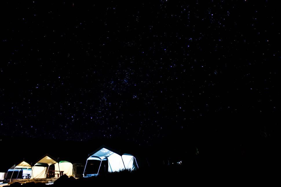 Free Image of Group of Tents on Grass Field 