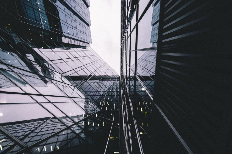 Free Image of Tall Buildings in Black and White 