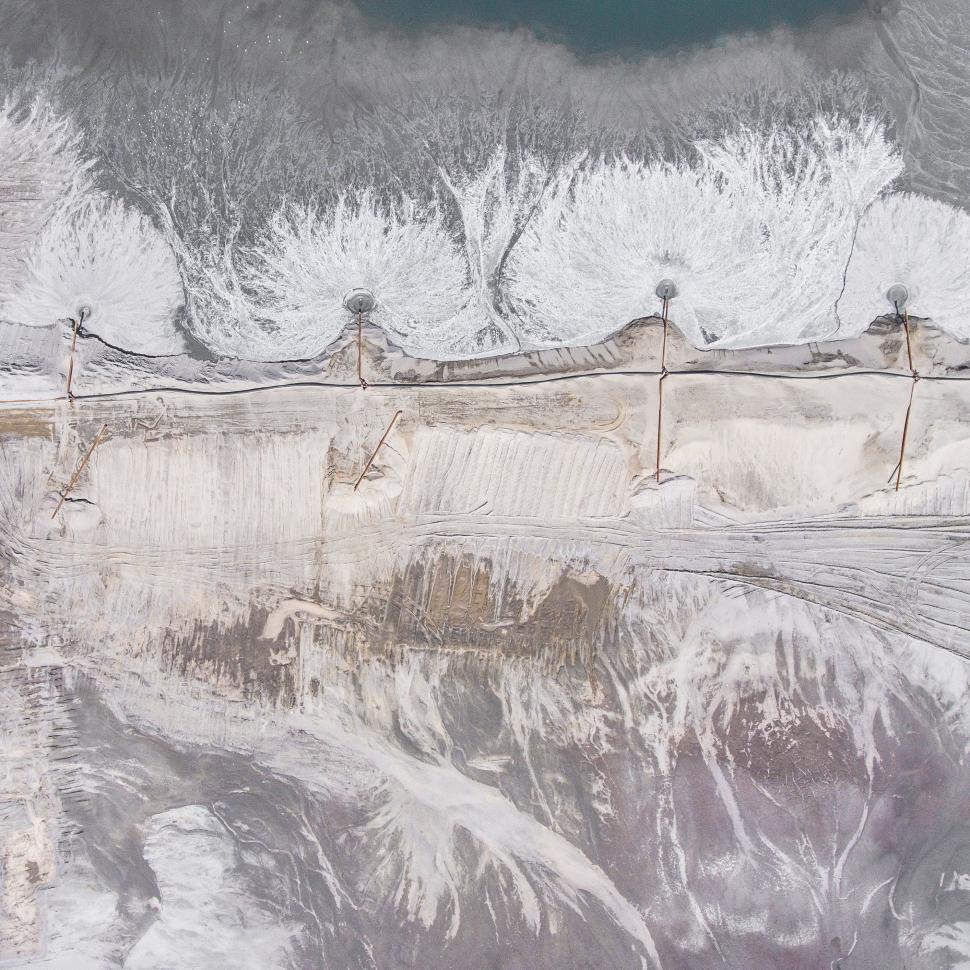 Free Image of Aerial View of Snow Covered Mountain Range 