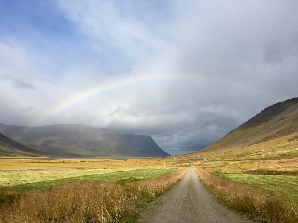 Free Image of Dirt Road Cutting Through Field 