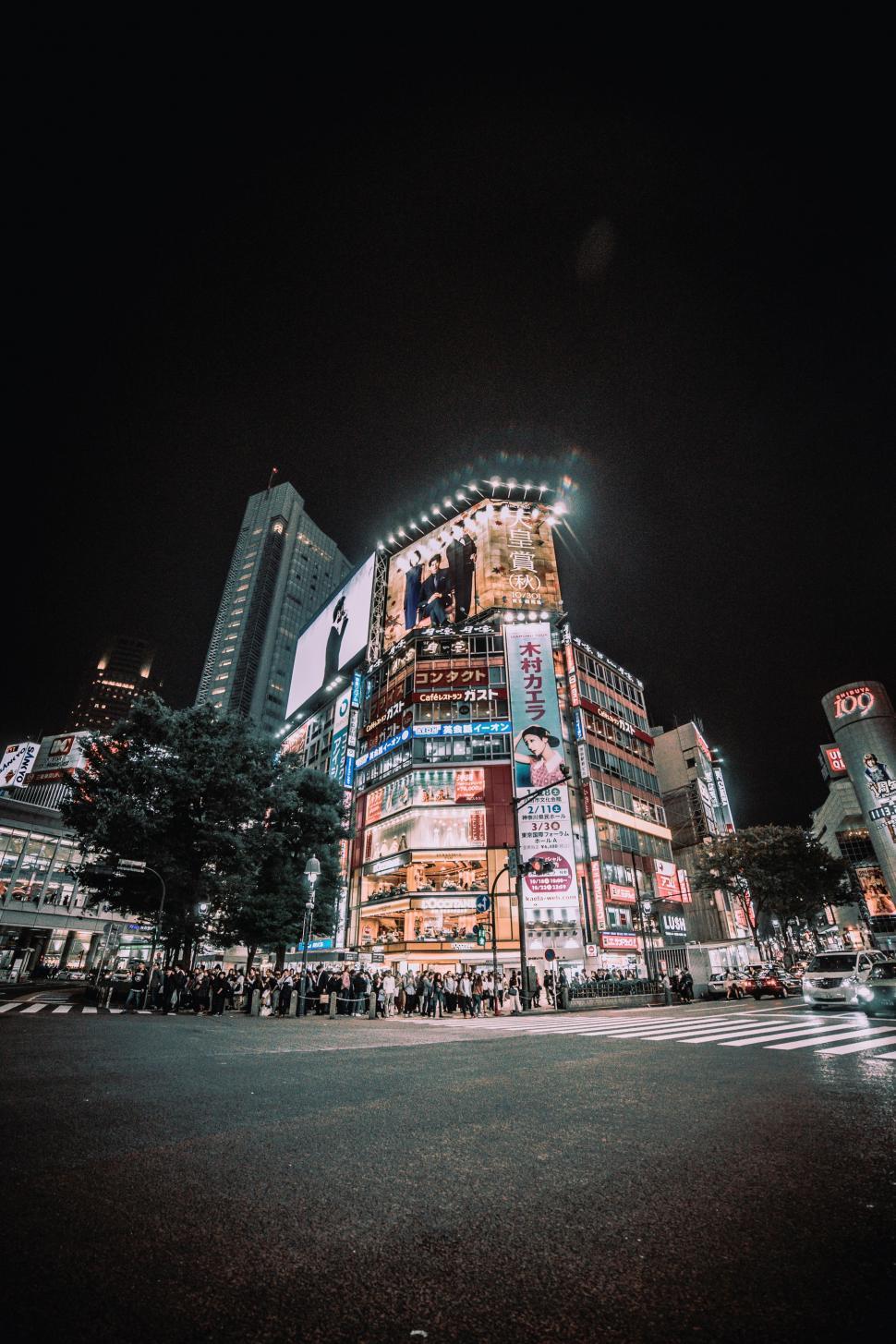 Free Image of Towering Building Aglow With Lights 