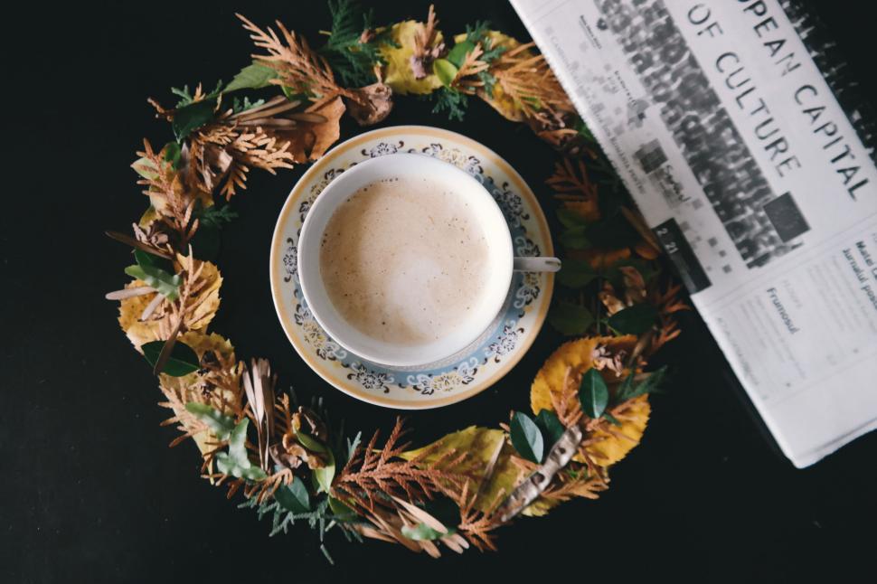 Free Image of A Cup of Coffee on a Saucer 
