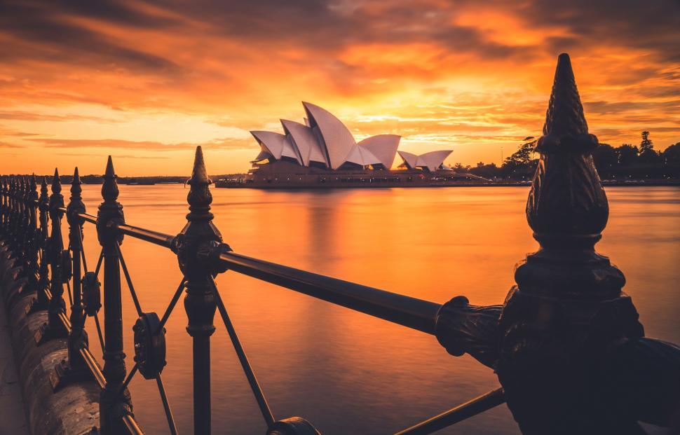 Free Image of Sydney Opera House Seen Across the Water 