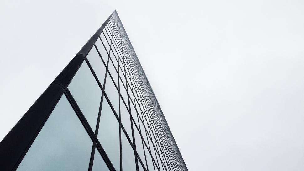 Free Image of Tall Glass Building in Sky Background 