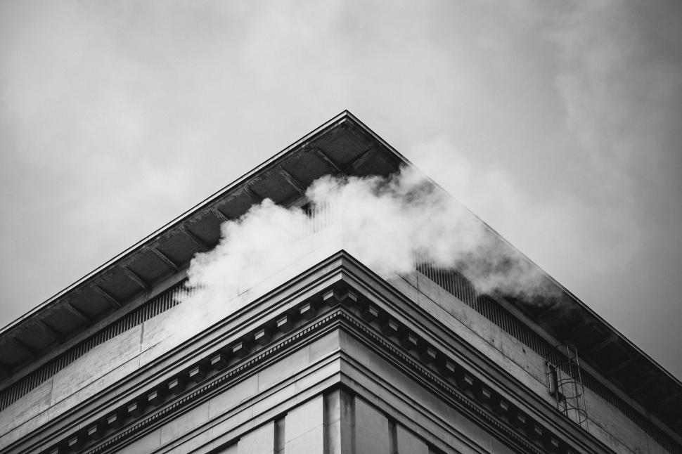 Free Stock Photo of Smoke Rising From Industrial Building | Download ...
