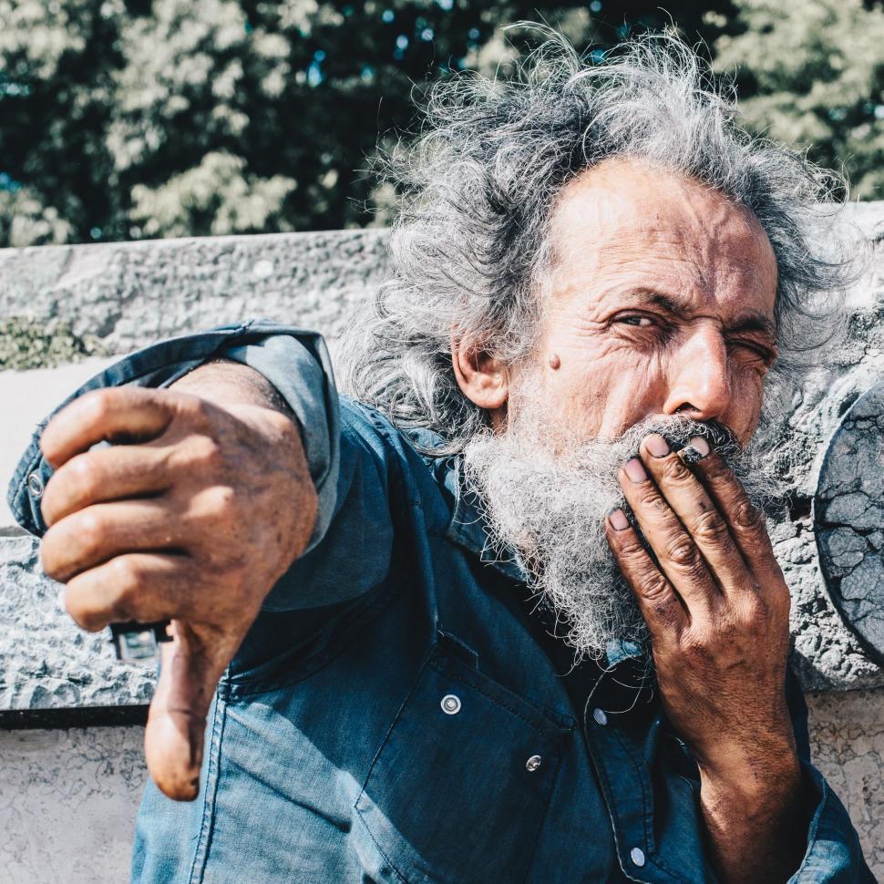 Free Image of Bearded Man in Blue Shirt 