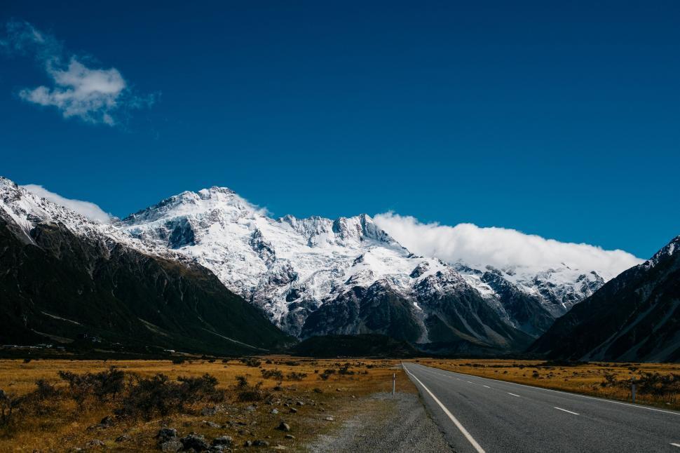 Free Image of Road Leading to Mountain Range 