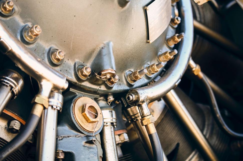 Free Image of Close Up View of a Motorcycle Engine 