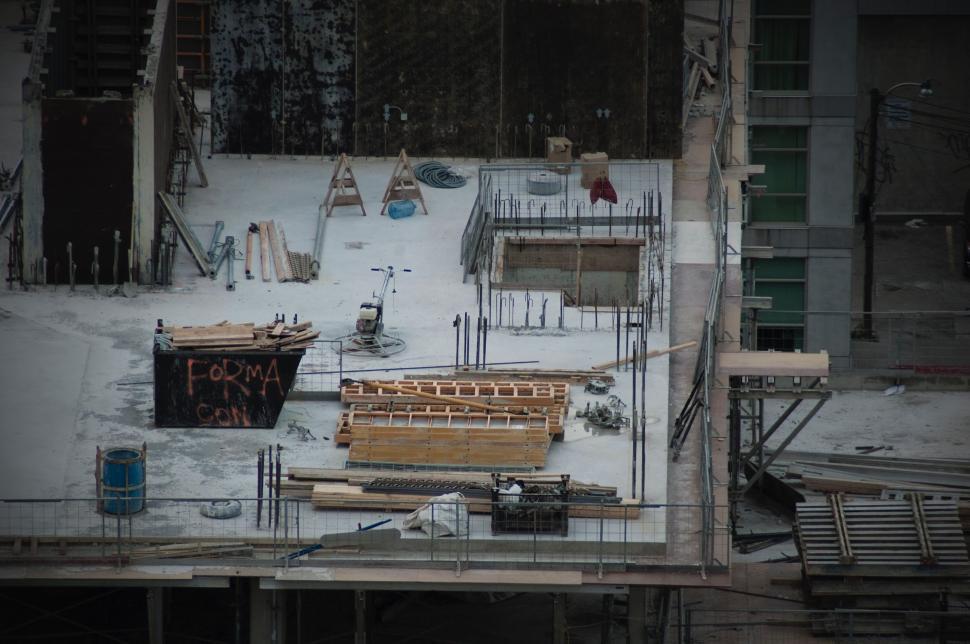 Free Image of Aerial View of Construction Site 