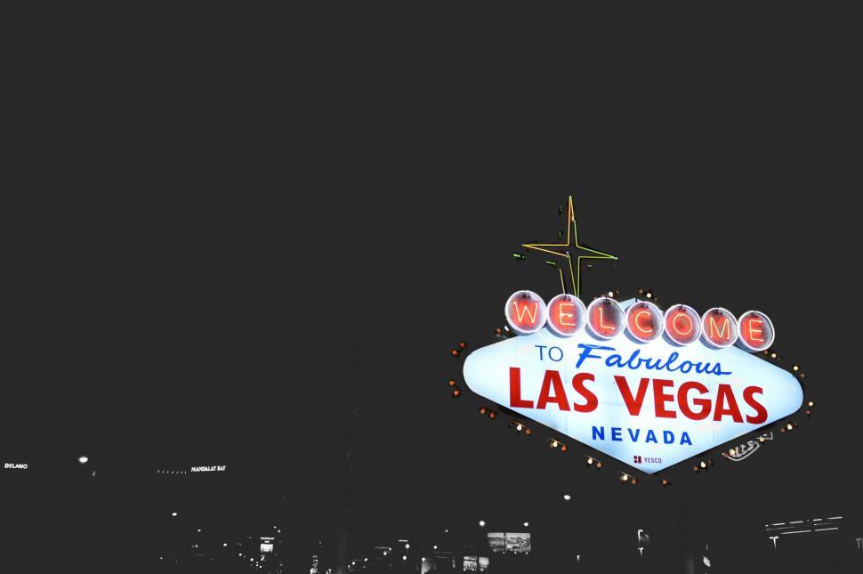 Free Image of Neon Sign for the Famous Las Vegas Strip 