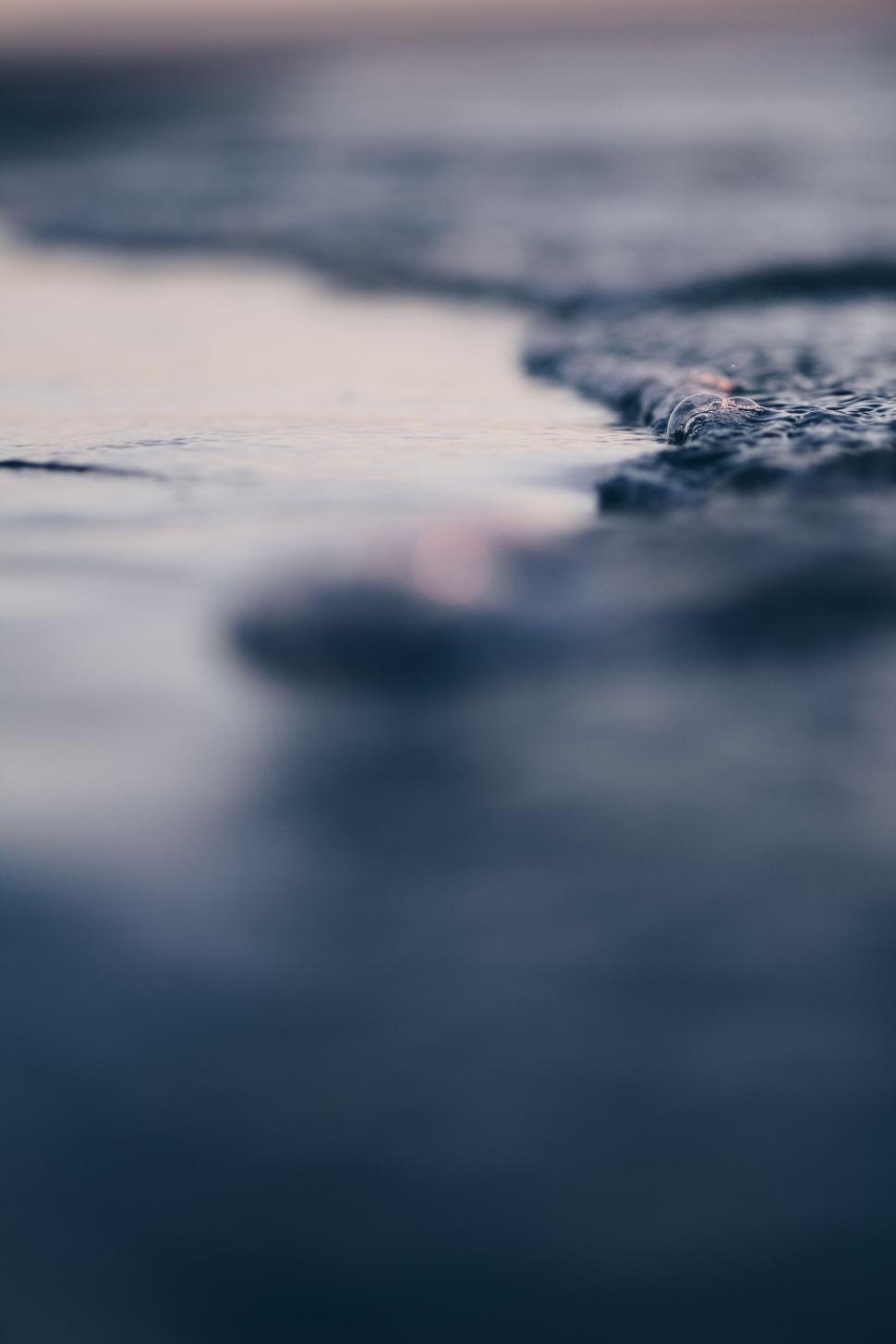 Free Image of Blurry Wave in the Ocean 