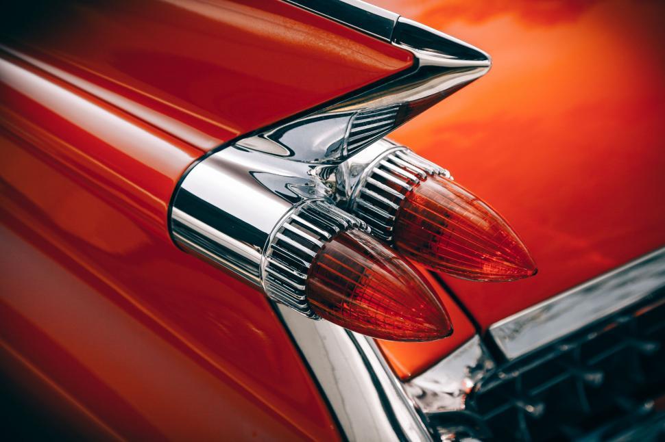 Free Image of Close Up of Red Car Tail Lights 