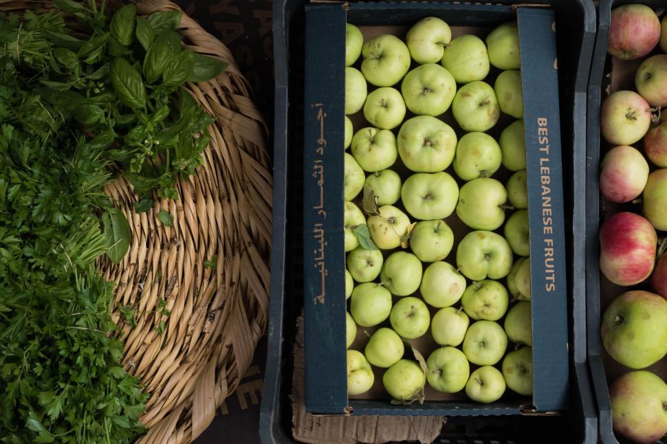 Free Image of Abundant Green Apples in Boxes 