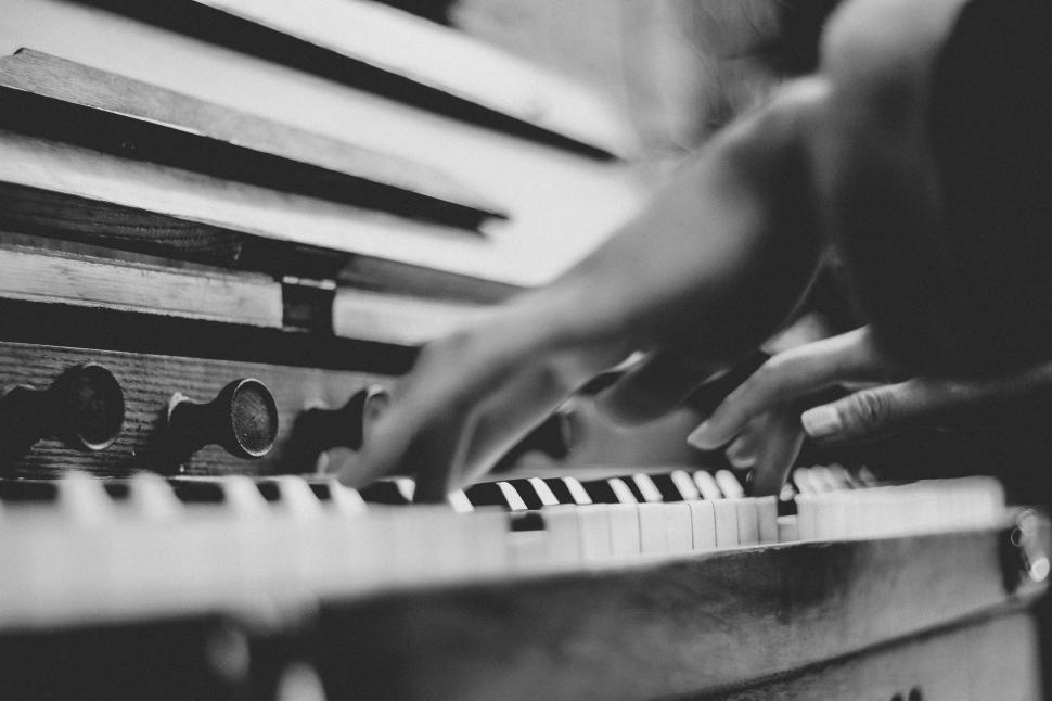 Free Image of Person Playing Piano Close Up 