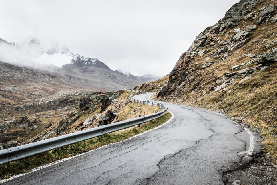Free Image of Winding Road and Mountain Landscape 