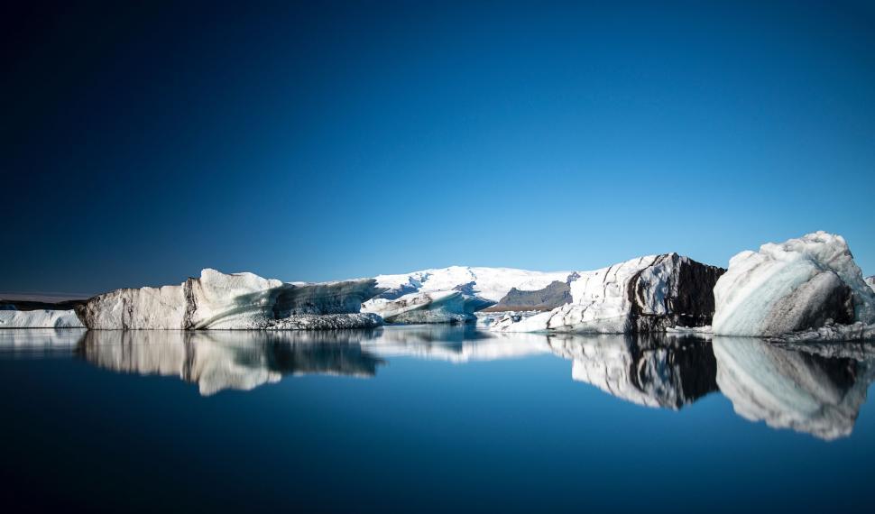 Free Image of Massive Iceberg Floating on Lake Surface 