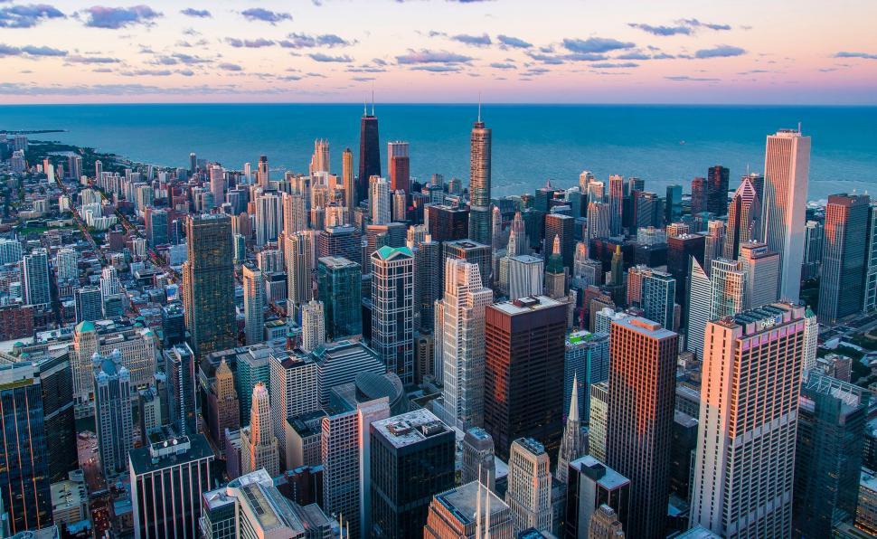 Free Image of Aerial View of the City of Chicago 