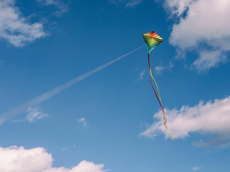 Free Image of A Kite Soaring High in the Sky 