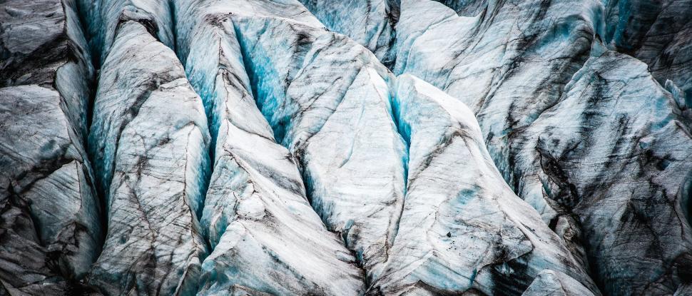 Free Image of Aerial View of Glacier in the Mountains 