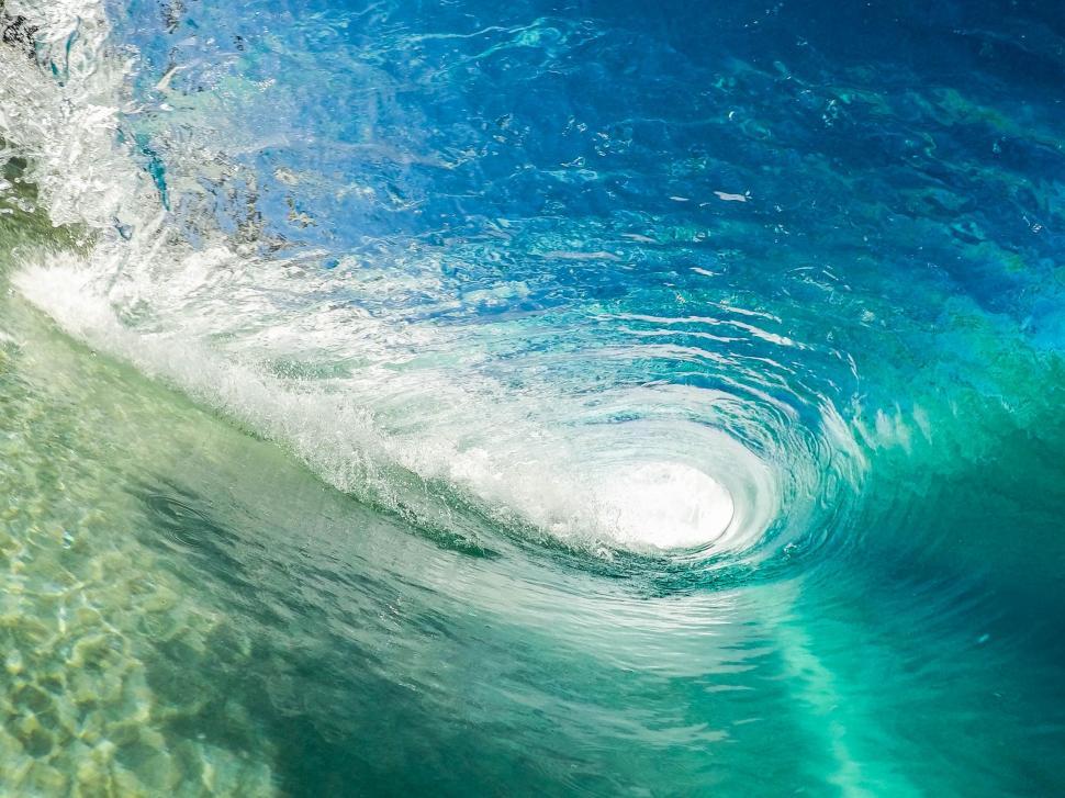 Free Image of Inside the Churning Wave 