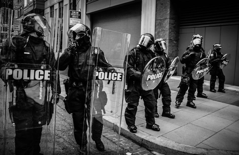 Free Image of Group of Police Officers Standing Together 