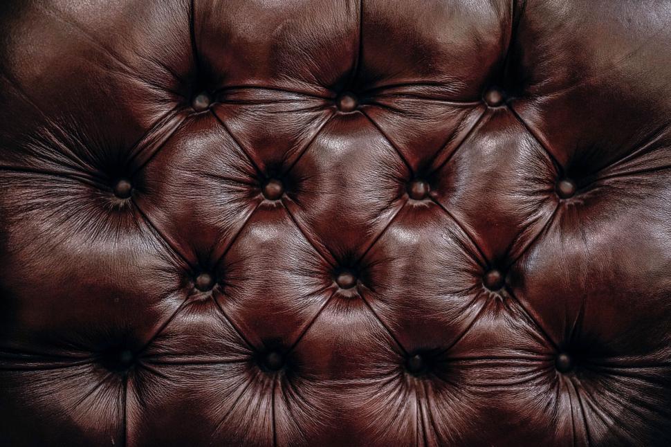 Free Image of Close Up of a Brown Leather Couch 