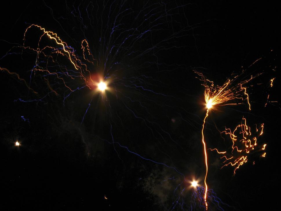Free Image of Two small fireworks 