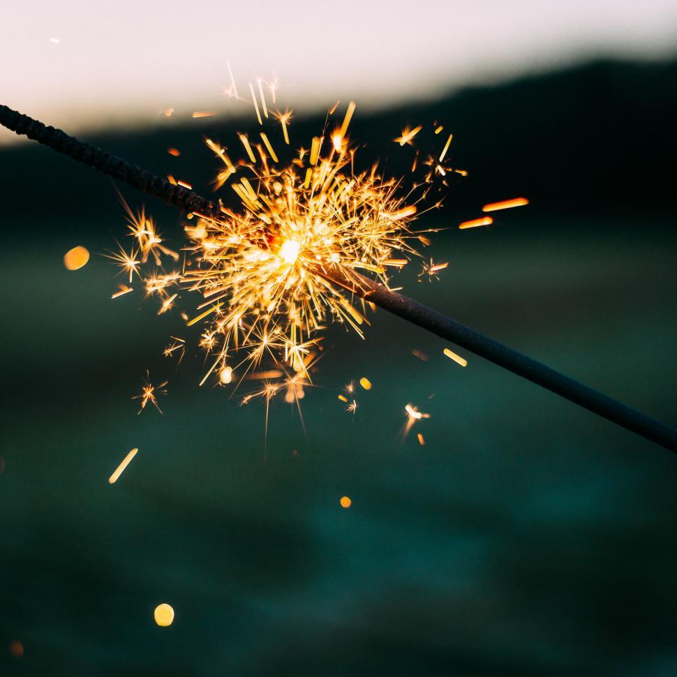 Free Image of Close Up of Sparkler on a Stick 