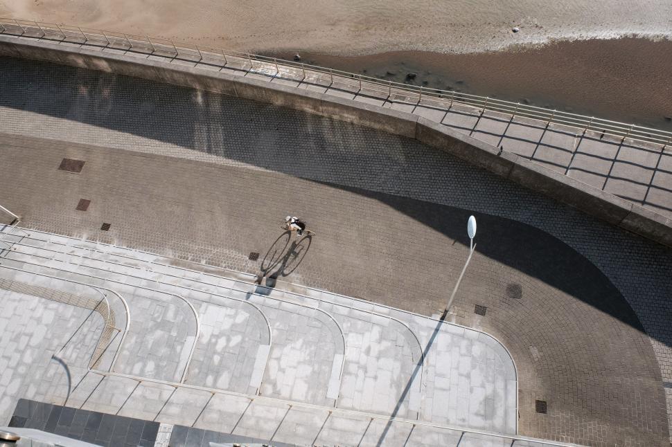 Free Image of Aerial View of Skateboarder Performing Trick 