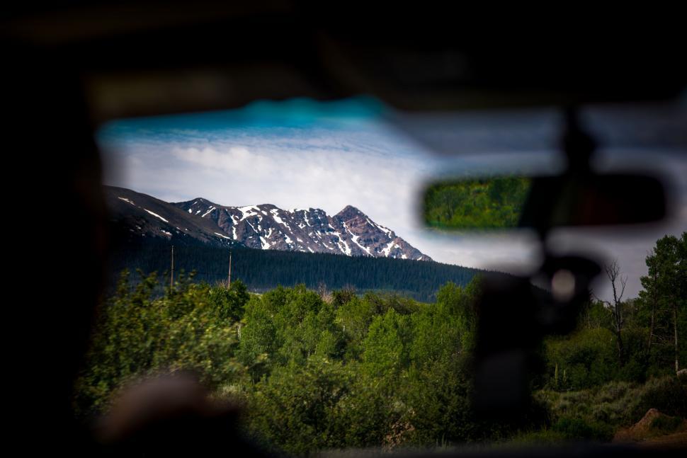 Free Image of Mountain View From Car Window 
