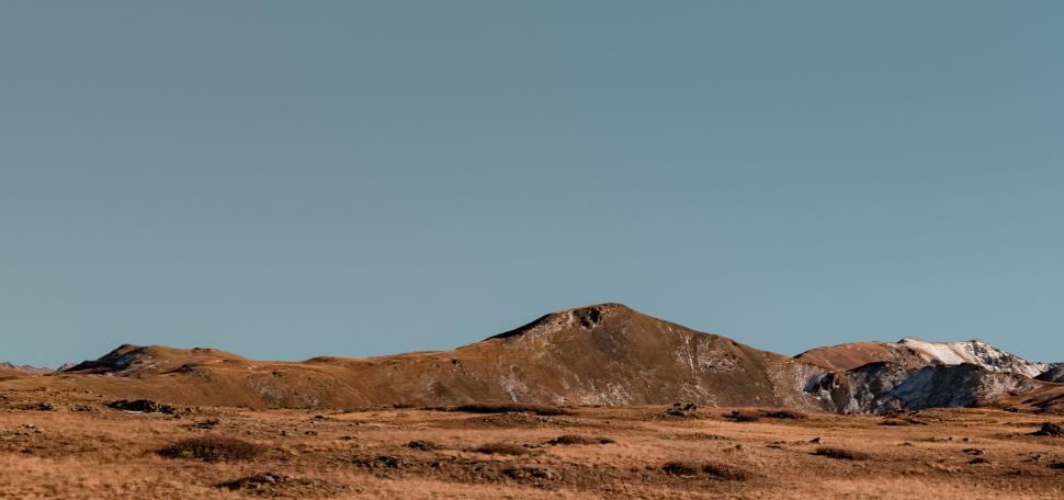 Free Image of Mountain Rising in Desert Landscape 