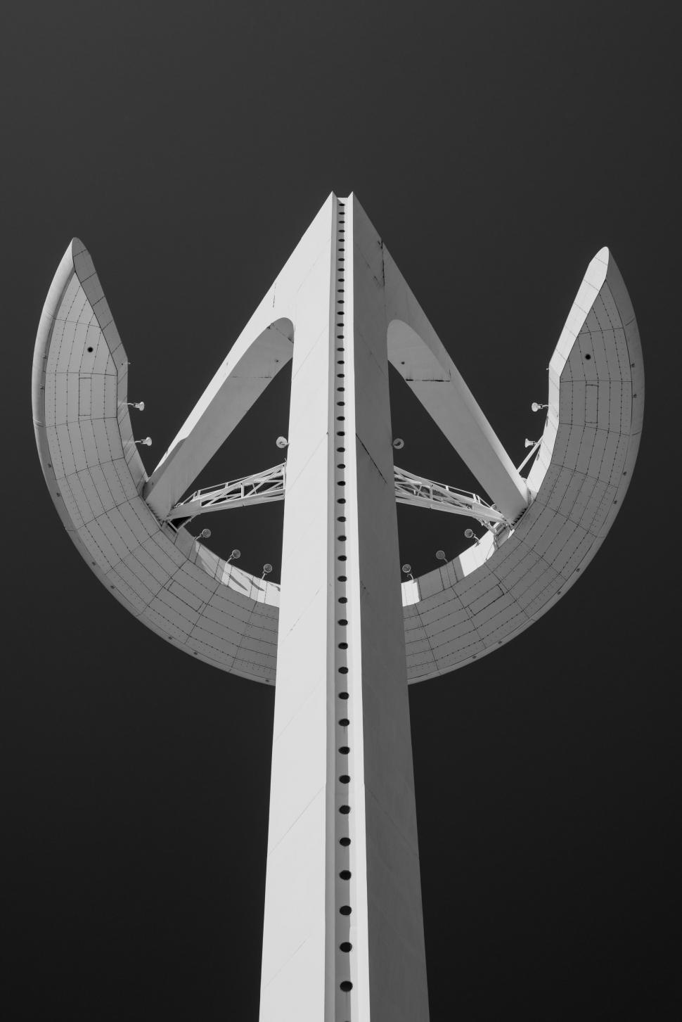 Free Image of Tall Tower in Black and White 