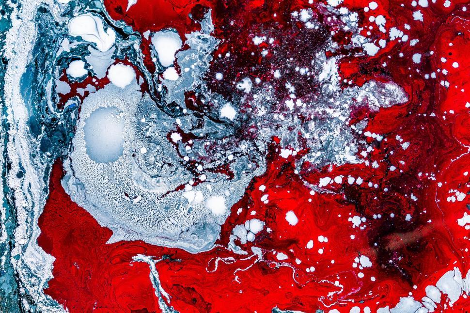 Free Image of Red and White Abstract Painting 