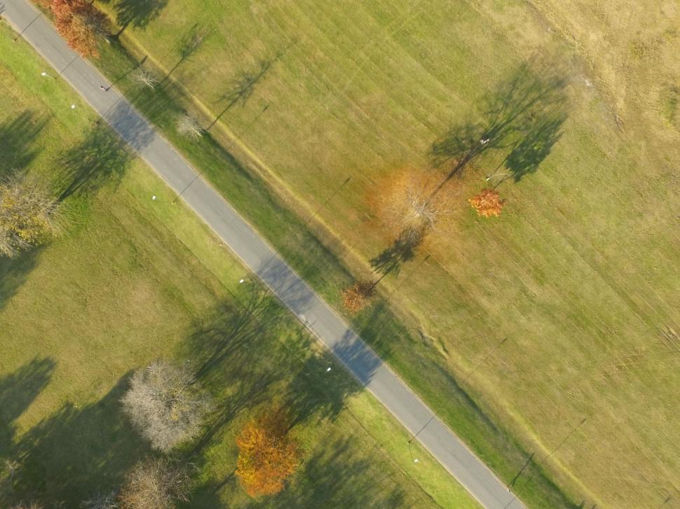 Free Image of Aerial View of Road Cutting Through Field 