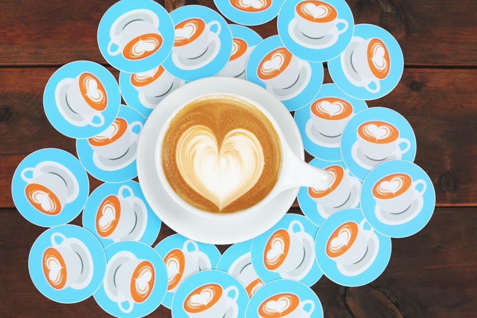 Free Image of A Cup of Coffee With a Heart Design 