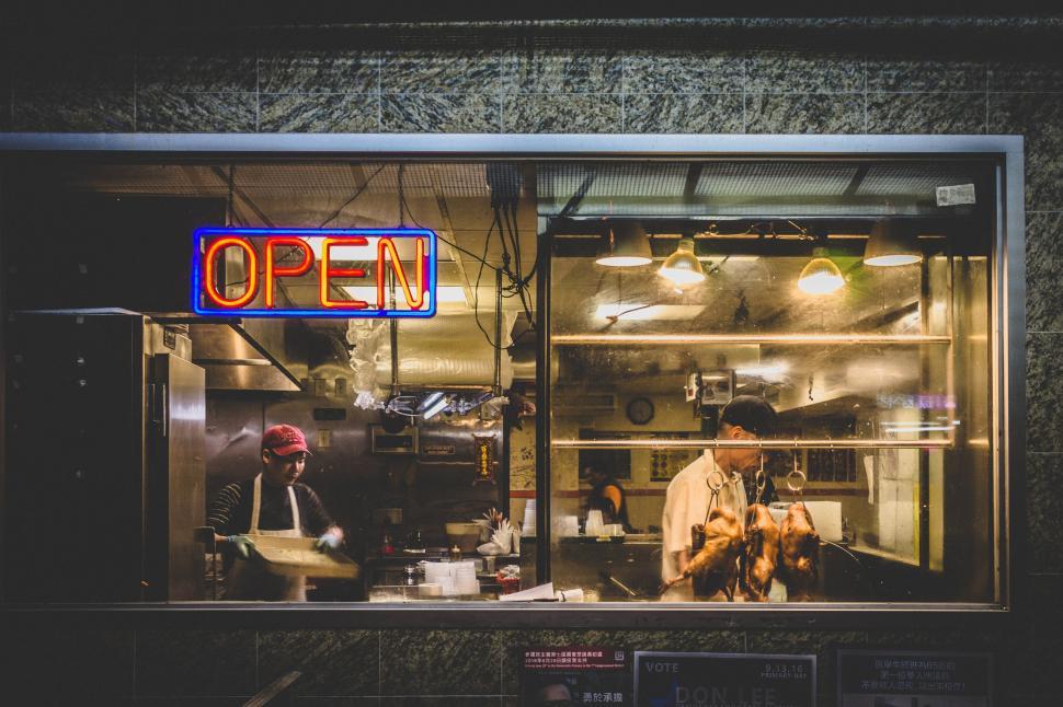 Free Image of Restaurant Open for Business 