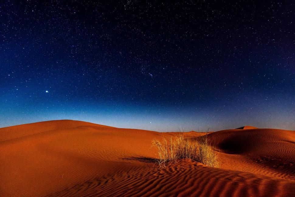 Free Image of Starry Night Sky Above Desert 