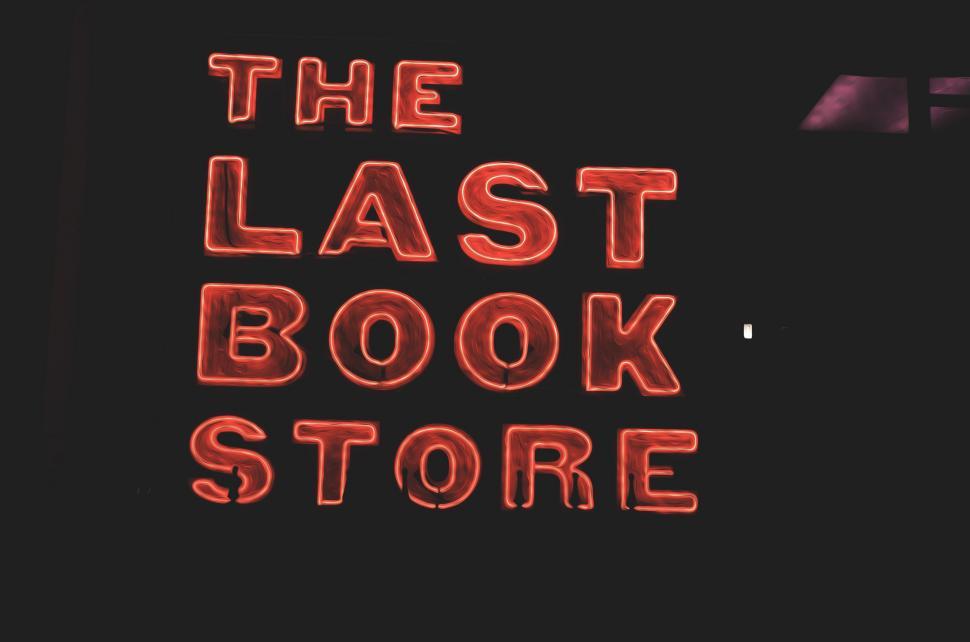 Free Image of The Last Book Store Neon Sign 