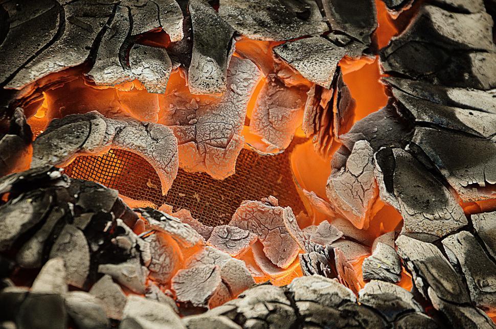 Free Image of Close Up of Fire in a Grill 