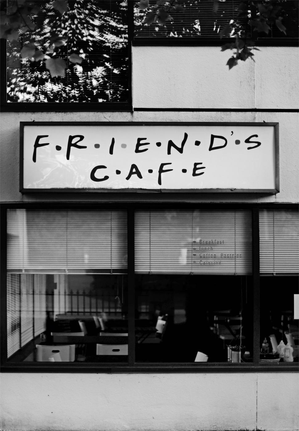 Free Image of Black and White Photo of a Coffee Shop 
