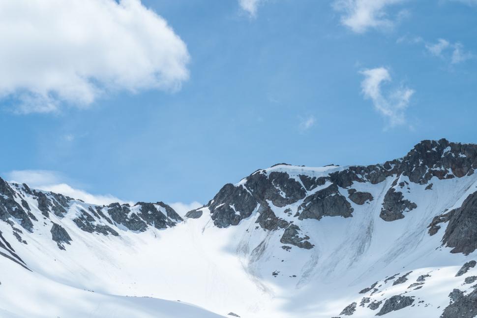 Free Image of Man Riding Skis Down Snow Covered Slope 