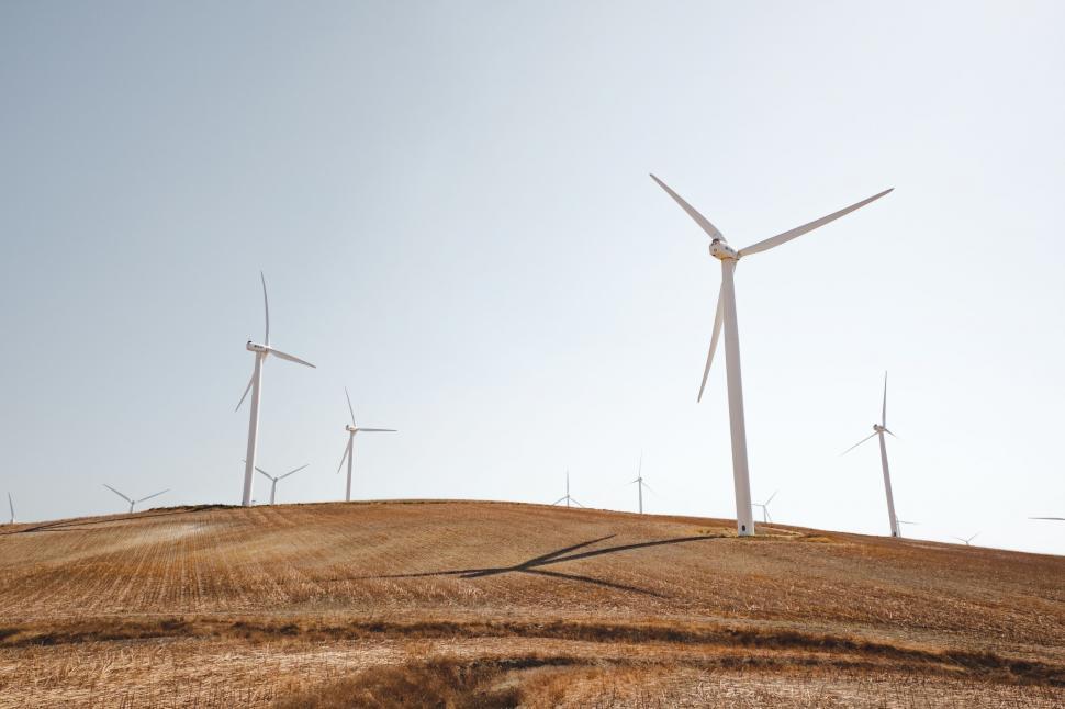 Free Image of Windmills on Hill 